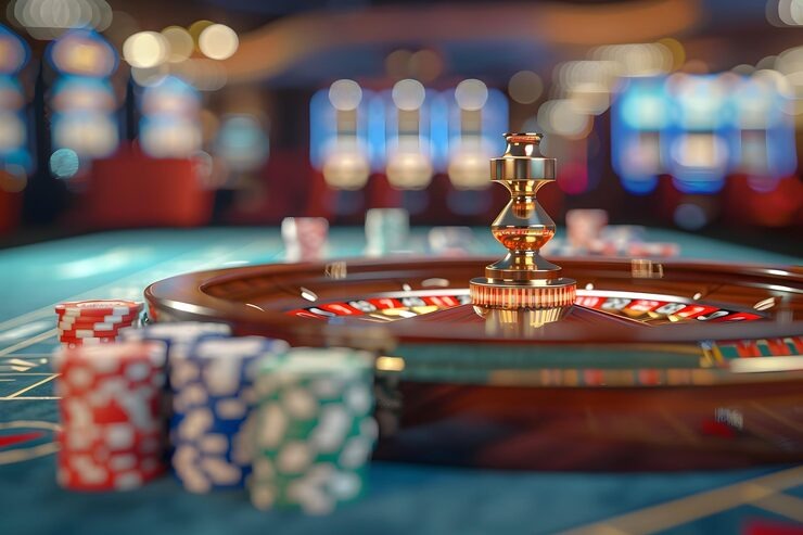 Live dealer dealing Texas Hold'em Bonus cards at an ibosport1 table